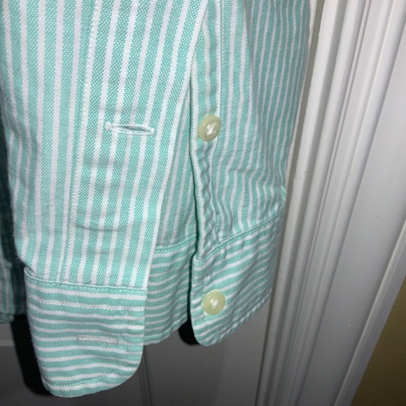 Ralph Lauren Classic Fit striped button down shirt Sz XL 100% cotton logo - Picture 3 of 7